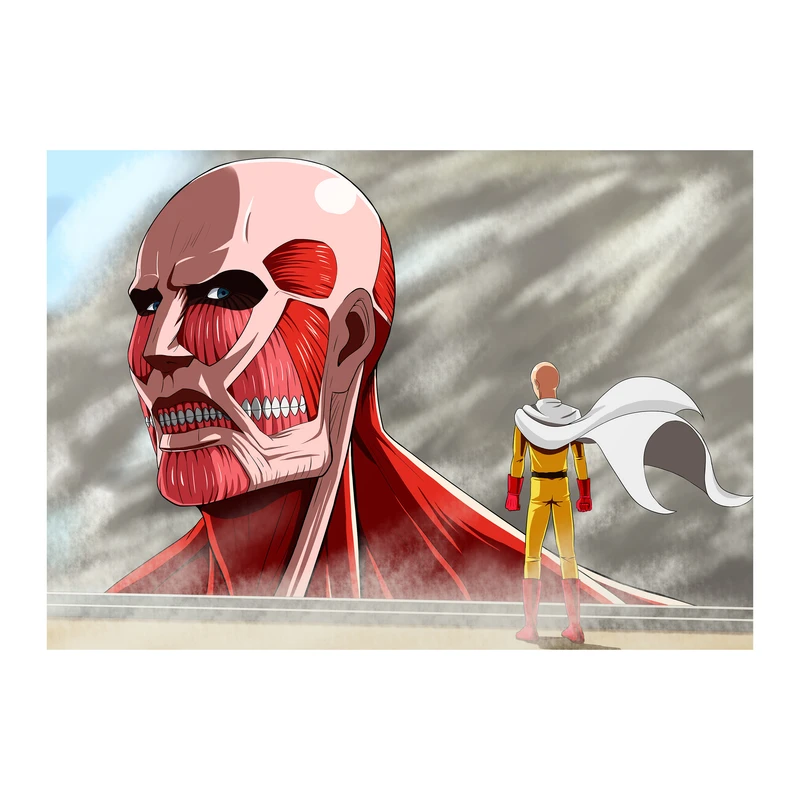 استیکر لپ تاپ و موبایل مدل انیمه طرح مرد تک مشتی سایتاما One Punch Man کد 1371