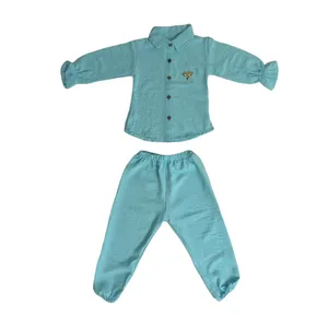 ست شومیز و شلوار دخترانه مدل ابر و بادی کد 3