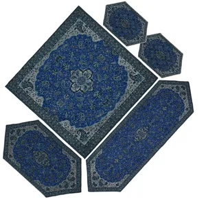 ست 5 تکه رومیزی ترمه مدل شاه عباسی