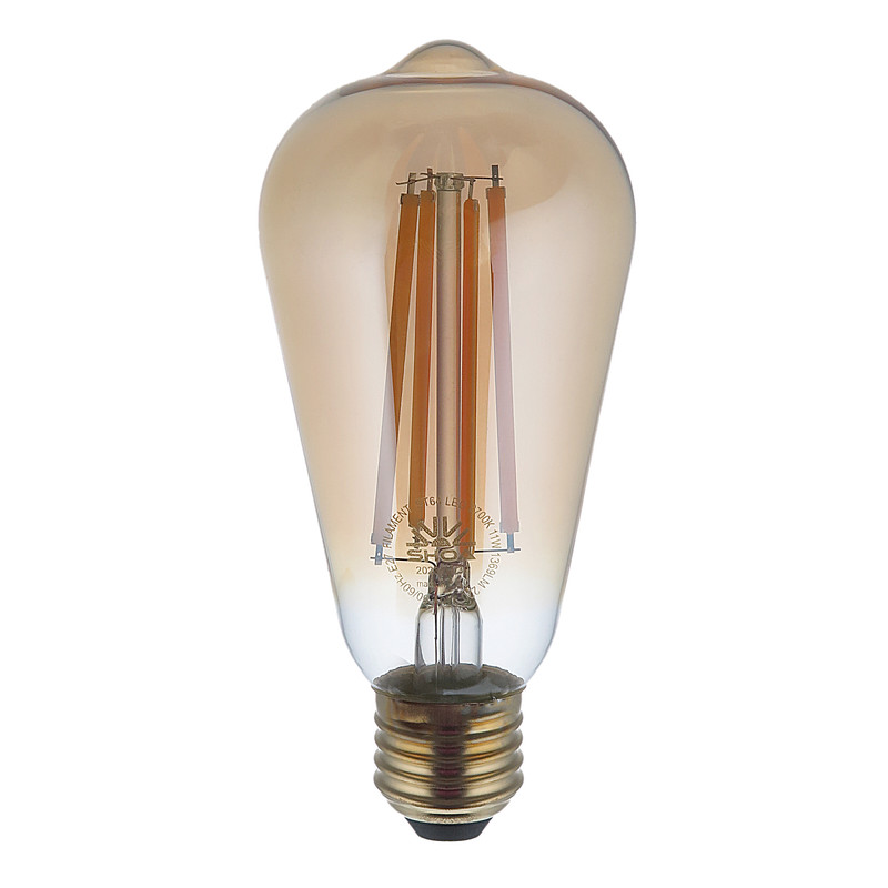 لامپ فیلامنتی 11 وات شعاع مدل گلابی کد ST64-GOLD پایه E27
