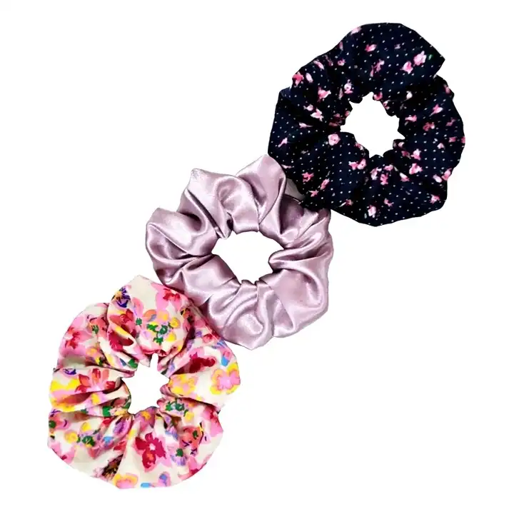 کش مو زنانه مدل ساتن و پارچه ای بسته 3 عددی