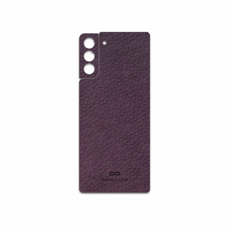 برچسب پوششی ماهوت مدل Purple-Leather مناسب برای گوشی موبایل سامسونگ Galaxy S21 Plus 5G