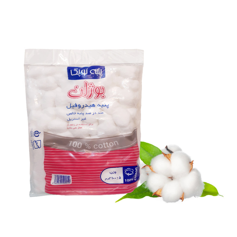 پنبه هیدروفیل بوژان  توپک مدل 27003-1 وزن 100گرم