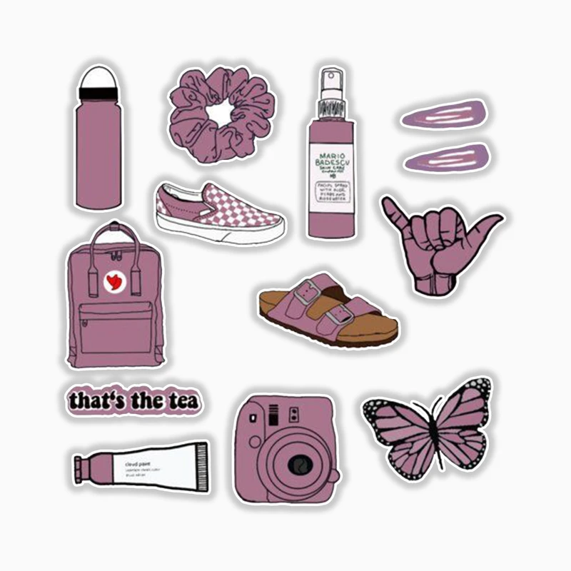 استیکر لپ تاپ و موبایل بووم طرح فانتزی کد ER39 مدل Allstar مجموعه 13 عددی