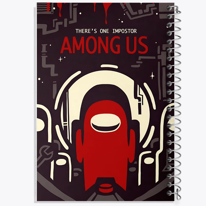 دفتر مشق 50 برگ خندالو طرح امانگ آس (Among Us) کد N4300