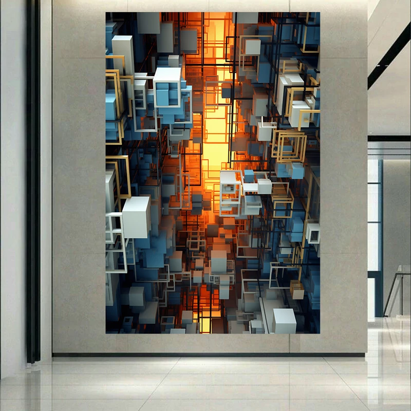 تابلو شاسی طرح مخمل مدل انتزاعی کد AR31037