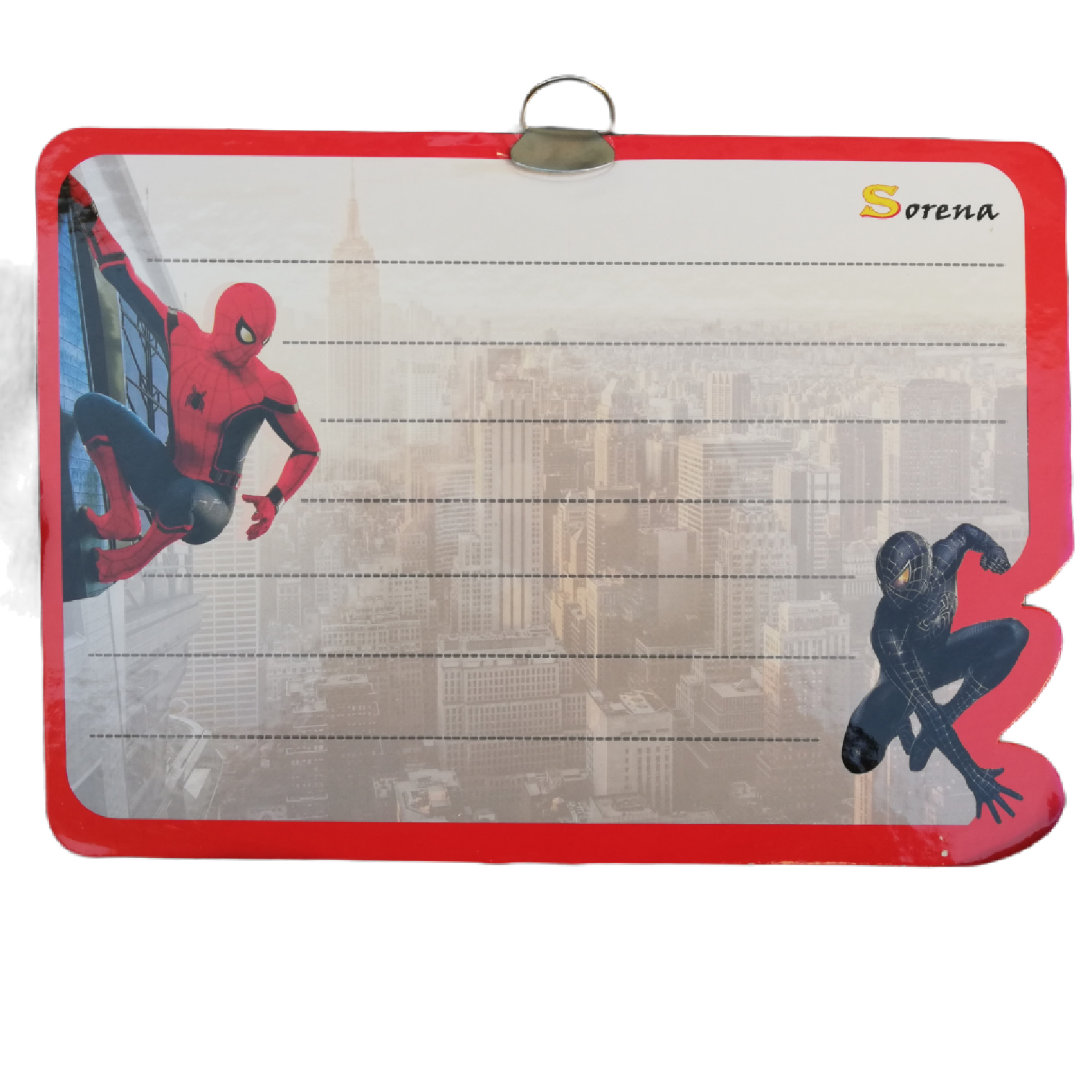 تخته وایت برد سورنا مدل اسپایدرمن کد 50 سایز 35x25 سانتی متر