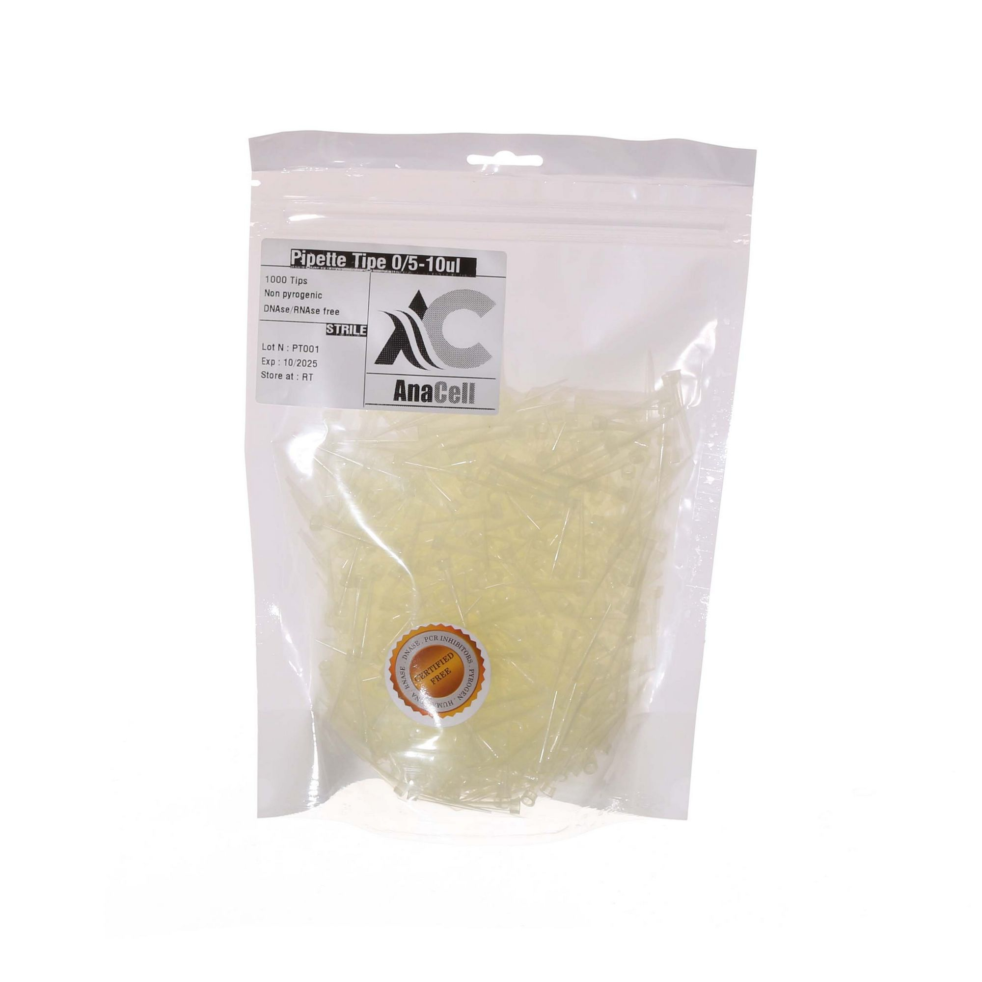 سر سمپلر آنا سل مدل RNAse-Dnase-free-crystal بسته 1000 عددی
