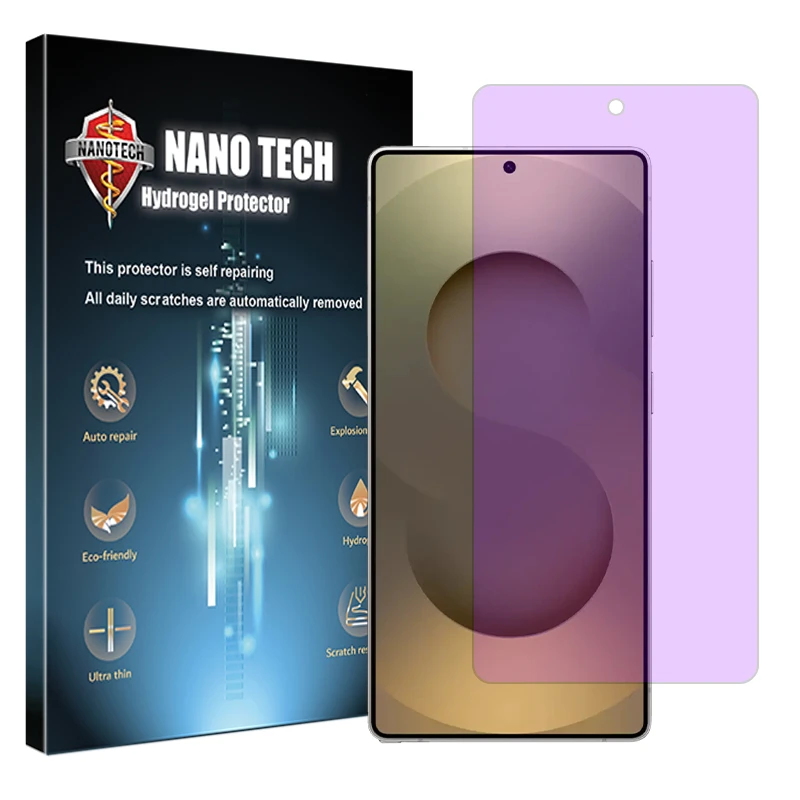 محافظ صفحه نمایش آنتی پرپل نانوتک مدل هیدروژلی مناسب برای گوشی موبایل سامسونگ Galaxy S25 Ultra