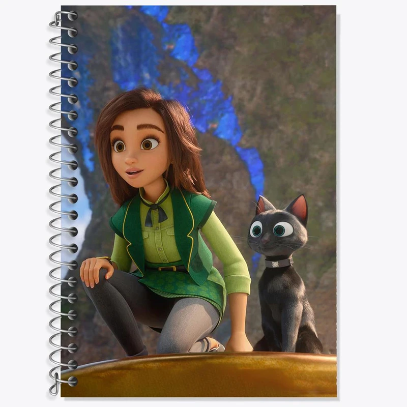 دفتر زبان 50 برگ خندالو مدل دو خط طرح انیمیشن شانس لاک Luck کد 26037