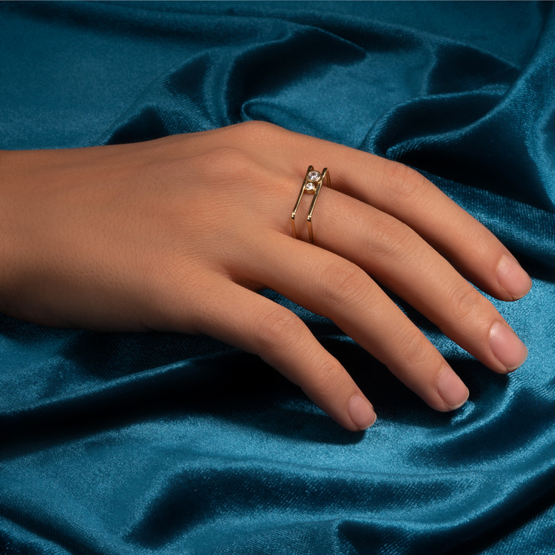 انگشتر طلا 18 عیار زنانه جواهری سون مدل 3226 انگشتر طلا 18 عیار زنانه جواهری سون مدل 3226