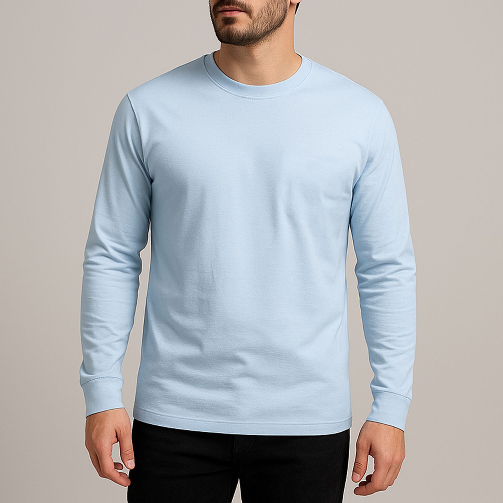 تی شرت آستین بلند مردانه رانژ مدل ساده 23RA05 - 412 -  - 1
