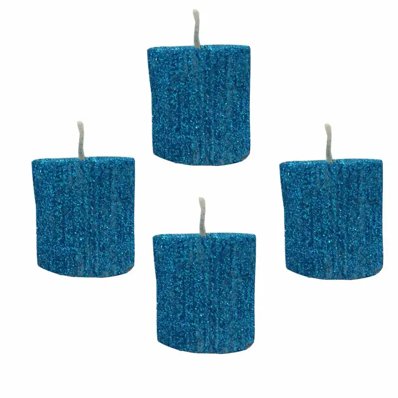 شمع مدل استوانه راه راه اکلیلی بسته 4 عددی