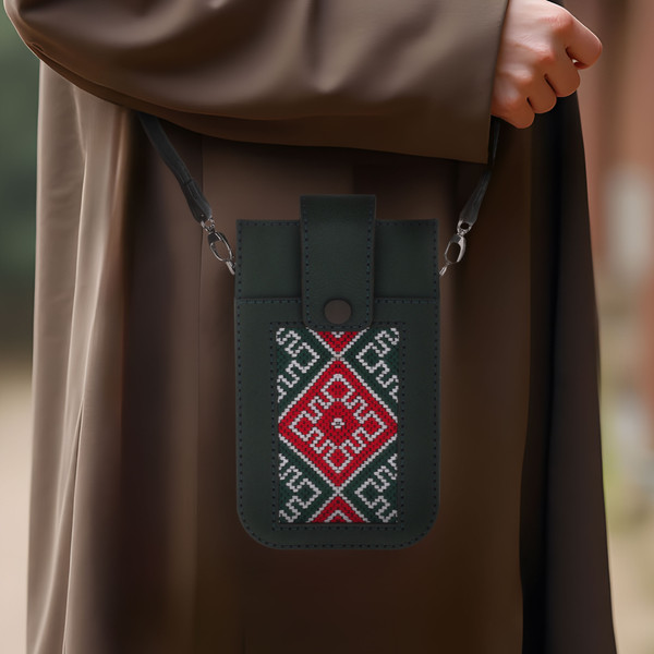 کیف دوشی دست دوز بومی مدل سوزن دوزی کد 23