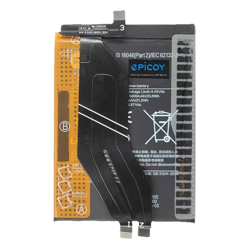 باتری موبایل اپیکوی مدل Gorillomi-BM5D-EAS ظرفیت 5000 میلی آمپر ساعت سازگار با گوشی موبایل شیائومی Redmi K50 Pro