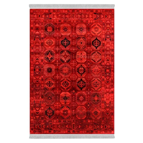 فرش پارچه‌ای دفه مدل فرشینه طرح مدرن کد 8102