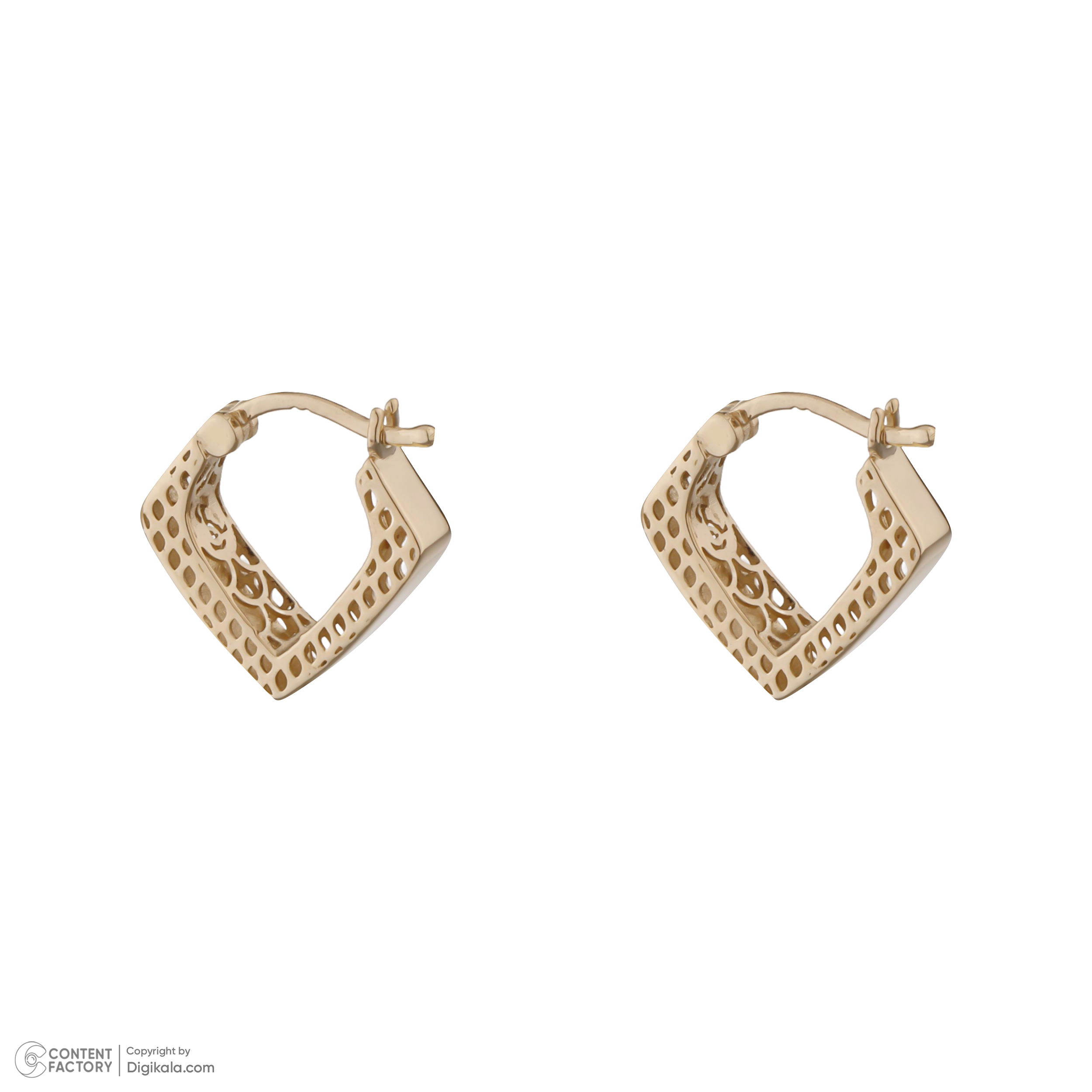 گوشواره کلیپسی طلا 18 عیار زنانه گلدم مدل E-3070055