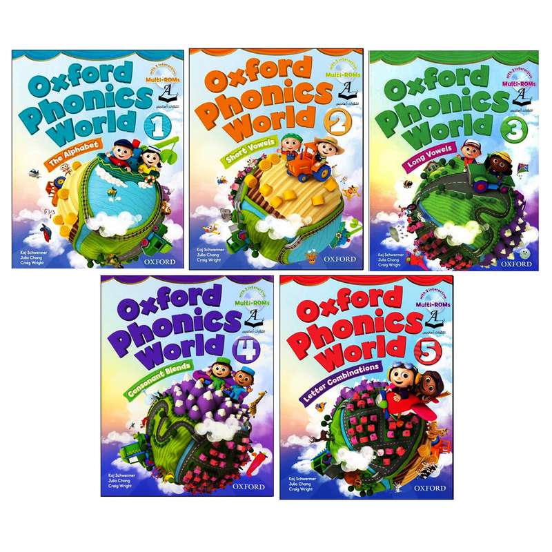 کتاب Oxford Phonics World اثر جمعی از نویسندگان انتشارات آرماندیس پنج جلدی کتاب Oxford Phonics World اثر جمعی از نویسندگان انتشارات آرماندیس پنج جلدی