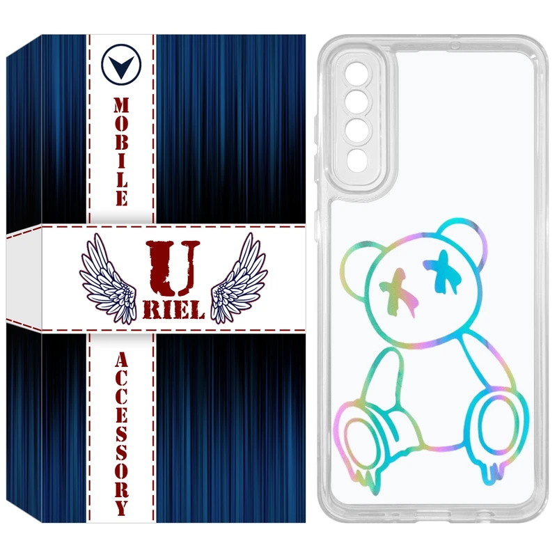 کاور یوریل مدل Clear کد 44 طرح خرس رنگی مناسب برای گوشی موبایل سامسونگ Galaxy A50 / A50S / A30S