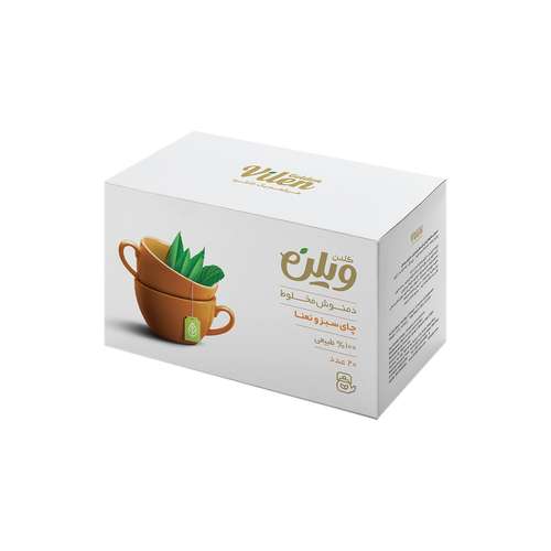 دمنوش گیاهی چای سبز و نعنا گلدن ویلن بسته 20 عددی