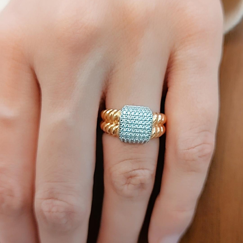 انگشتر طلا 18 عیار زنانه مدل C0051 انگشتر طلا 18 عیار زنانه مدل C0051