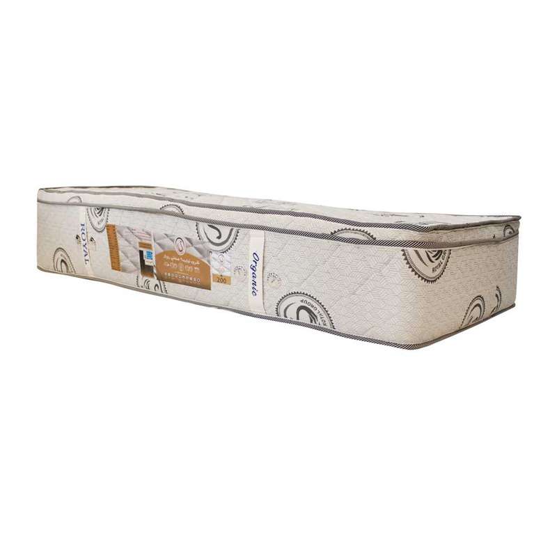 تشک طبی فنری رویال مدل ارگانیک یک نفره سایز 90x200 سانتی متر