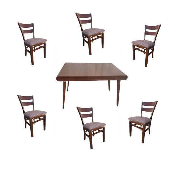 میز و صندلی ناهارخوری 6 نفره گالری چوب آشنایی مدل 812