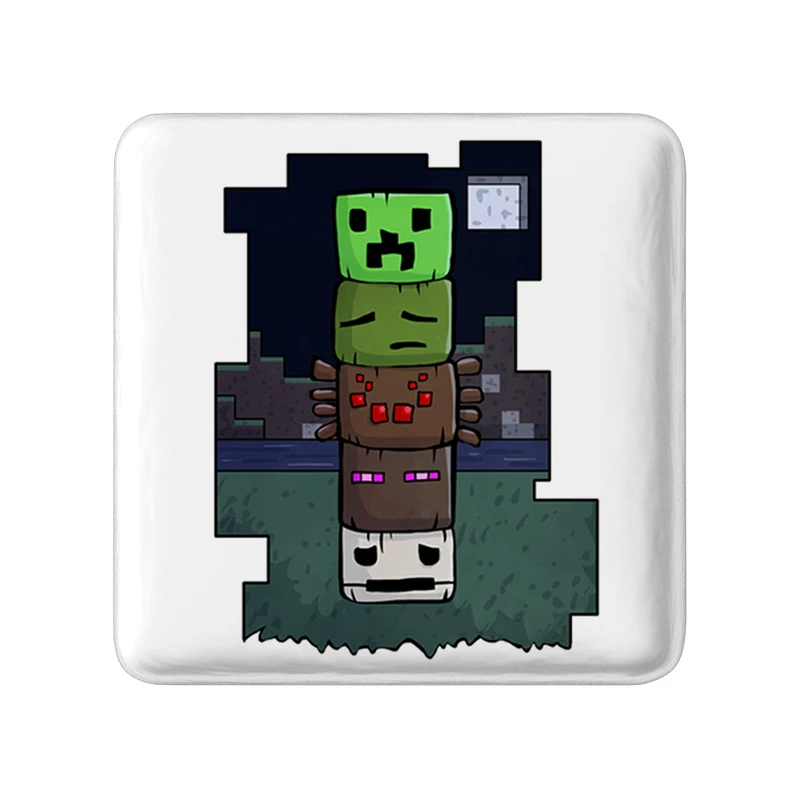 مگنت خندالو طرح بازی ماینکرافت (Minecraft) مدل مربعی کد 36988