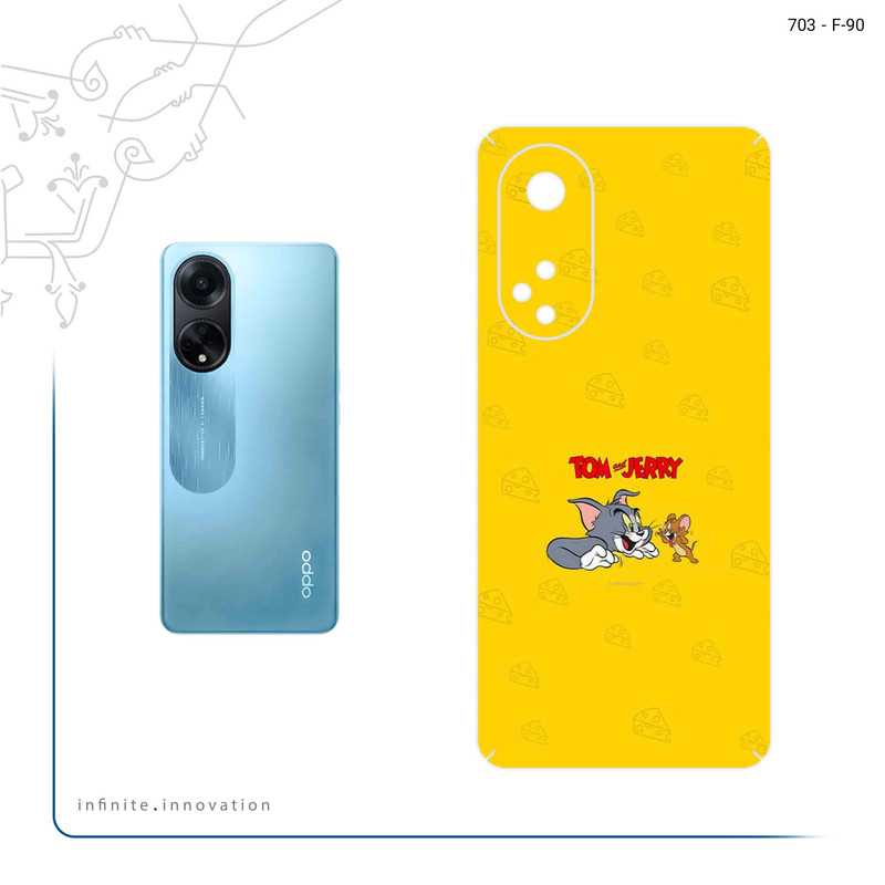 برچسب پوششی ماهوت مدل Tom and Jerry مناسب برای گوشی موبایل اپو A98