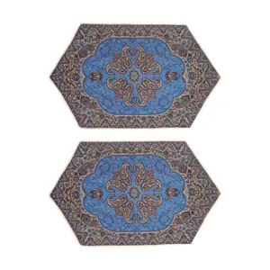 رومیزی ترمه مدل نسترن کد U45-25 بسته 2 عددی