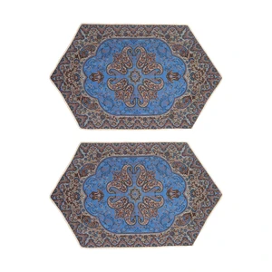 رومیزی ترمه مدل نسترن کد U45-25 بسته 2 عددی