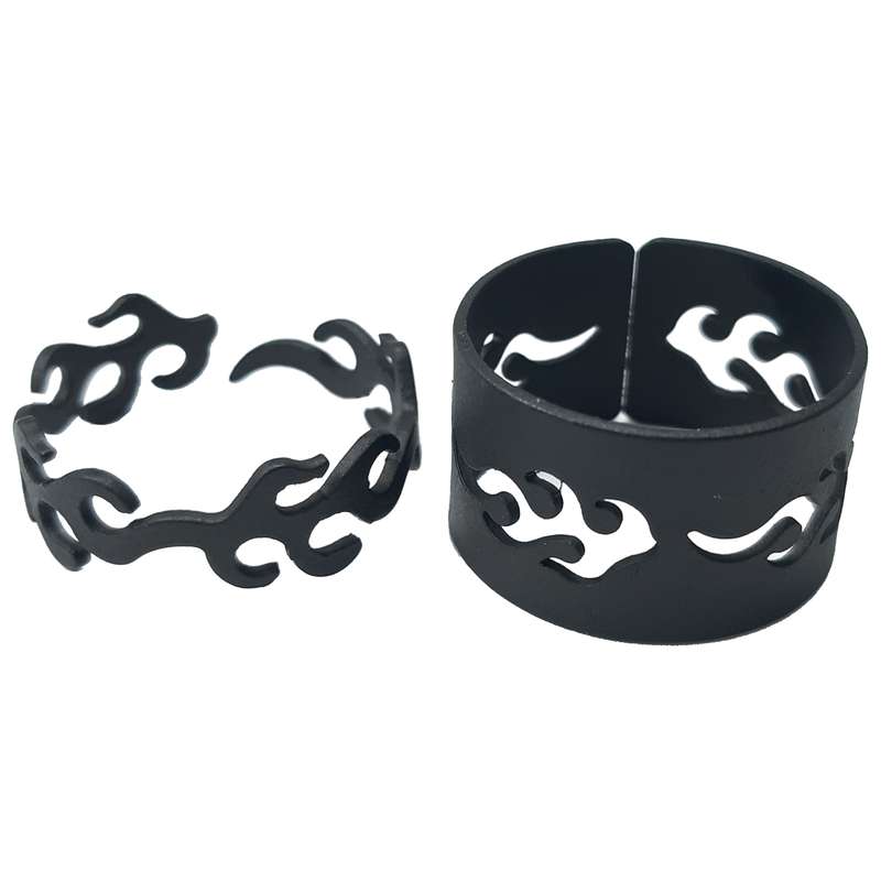 انگشتر زنانه مدل آتش کاپل کد Rcs12 مجموعه 2 عددی