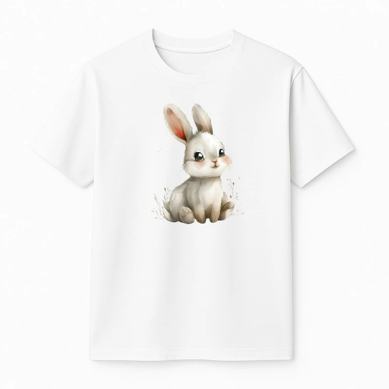 تی‌شرت آستین کوتاه دخترانه مدل خرگوش 