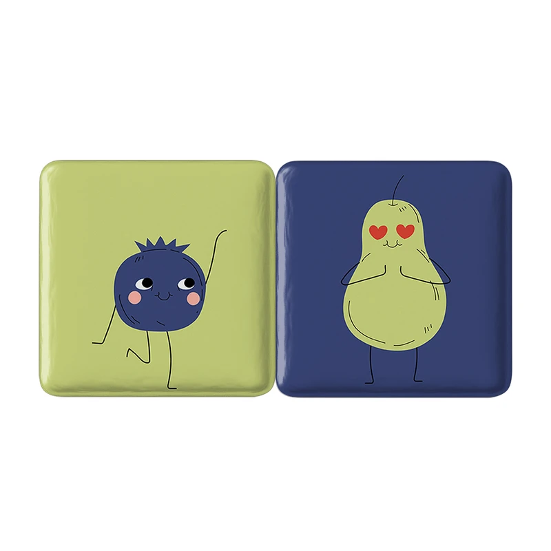 مگنت خندالو مدل میوه های بامزه انار و گلابی کد A122 مجموعه 2 عددی