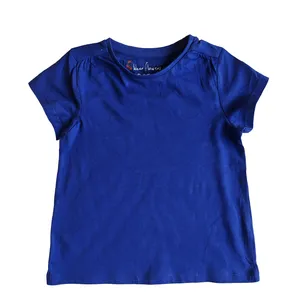 تی شرت آستین کوتاه دخترانه مدل لوپیل رنگ آبی