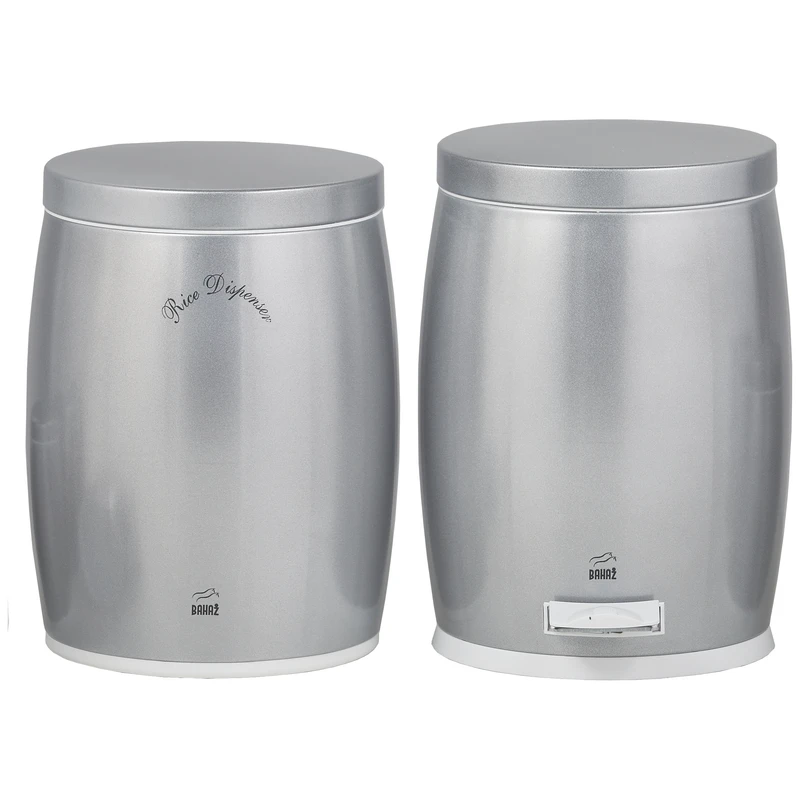 سطل زباله پدالی بهازکالا مدل خمره ای کد 02 به همراه ظرف برنج