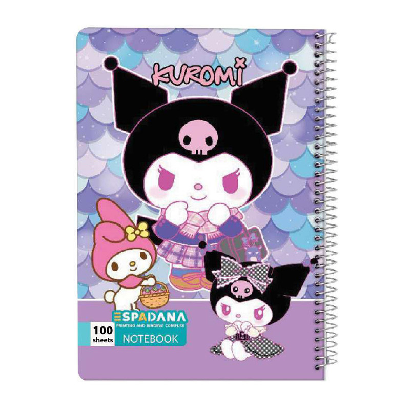 دفتر مشق 100 برگ اسپادانا مدل کرومی کد 10712345 مجموعه 5 عددی