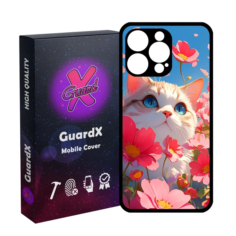 کاور گارد ایکس طرح گربه مدل Glass10742 مناسب برای گوشی موبایل اپل iPhone 15 Pro Max