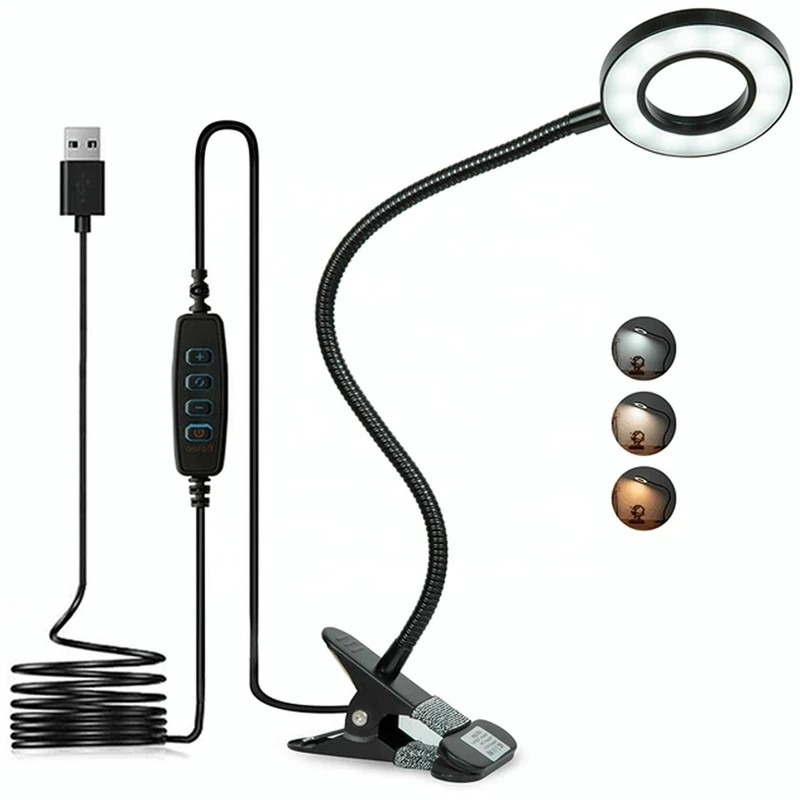 چراغ مطالعه مدل گیره ای طرح رینگ لایت