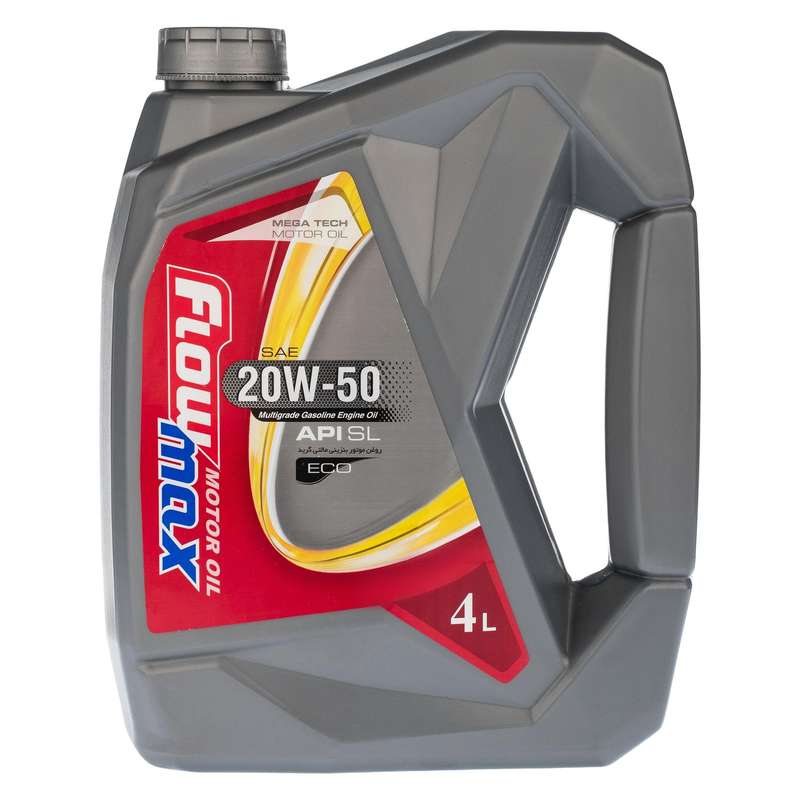روغن موتور فلومکس مدل mega tech ec  SL 20w50  حجم 4 لیتر