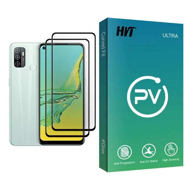 محافظ صفحه نمایش اچ وی تی مدل PV Glass MIX002 مناسب برای گوشی موبایل اوپو A33 (2020) بسته دو عددی