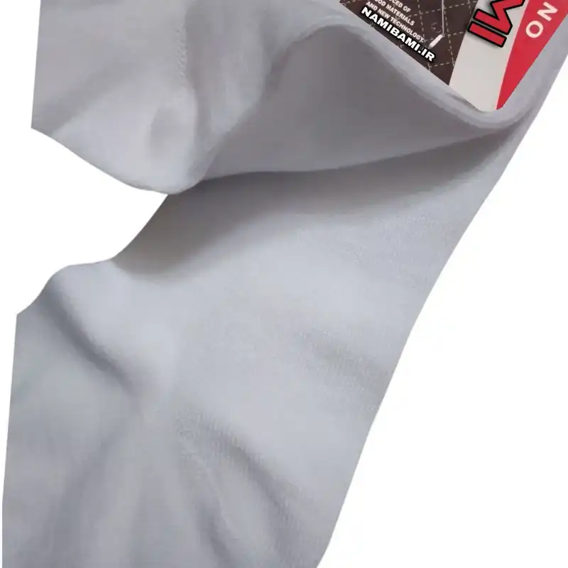 جوراب مردانه مدل نانو پنبه مچی نیم ساق رنگ سفید