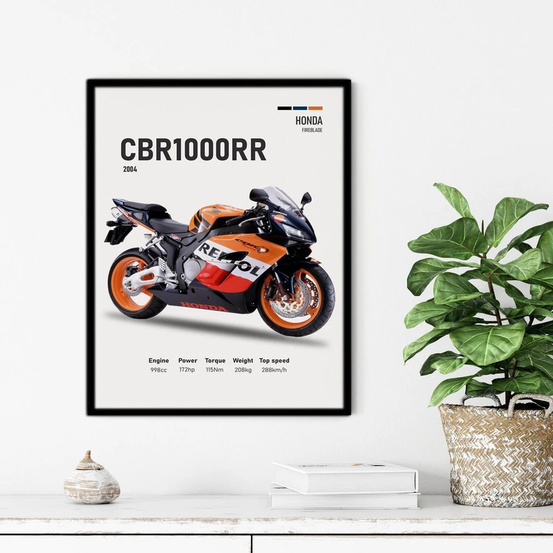 تابلو آتریسا طرح موتور CBR مدل ATCBR28 فریم مشکی
