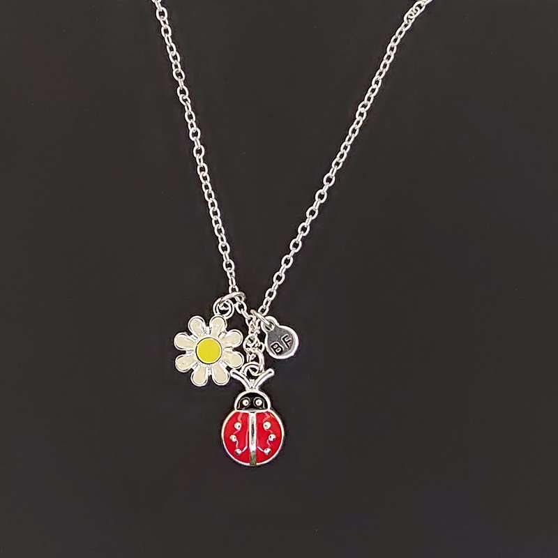 گردنبند دخترانه مدل کفشدوزک