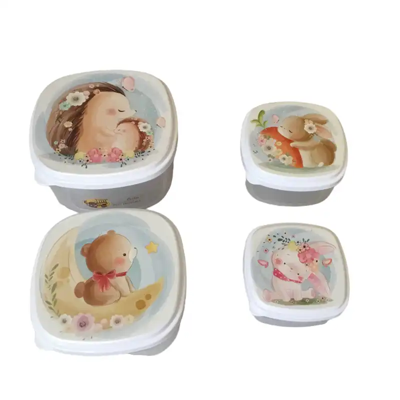 ظرف نگهدارنده غذای کودک کد ft65 مجموعه 4 عددی