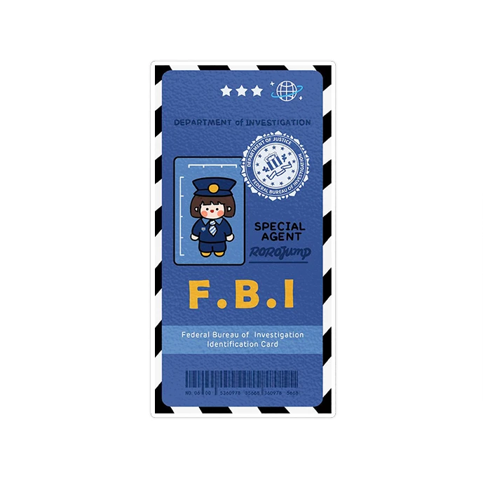استیکر لپ تاپ ماسا دیزاین طرح fbi مدل STK1668