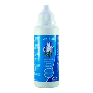 محلول شستشوی لنز آویزور مدل All clean soft حجم 100 میلی لیتر