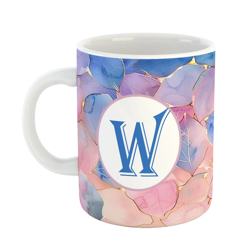 ماگ پادآفرین مدل فانتزی طرح حرف W کد 24