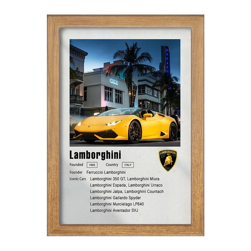 تابلو خندالو مدل ماشین لامبورگینی (Lamborghini) کد F11952