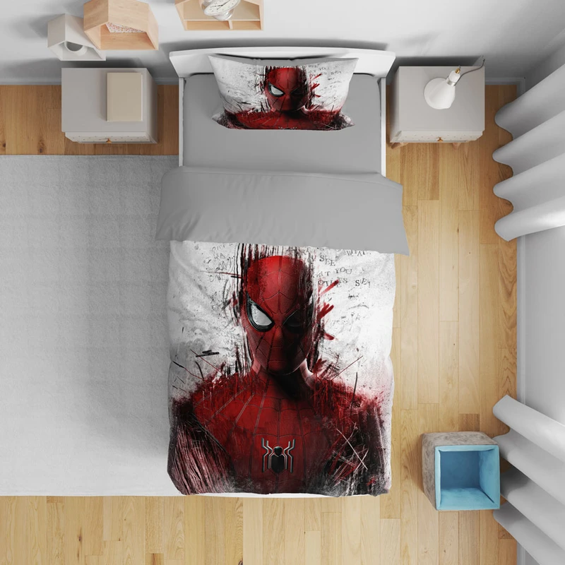 سرویس روتختی یک نفره 5 تکه نوپه هوم طرح مرد عنکبوتی T6149